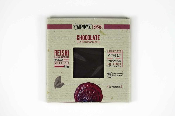 Reishi dark chocolate (60% cacao) with stevia 80g